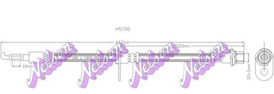 Тормозной шланг KAWE H5700 для TOYOTA NOAH/VOXY