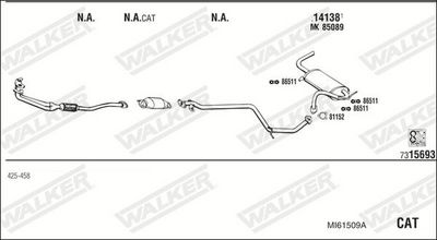 ABGASANLAGE WALKER MI61509A