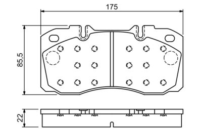 Brake Pad Set, disc brake 0 986 494 257