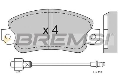 Комплект тормозных колодок, дисковый тормоз BREMSI BP2127 для TALBOT MURENA