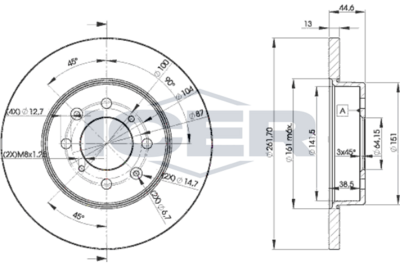 спирачен диск ICER 78BD0841-2