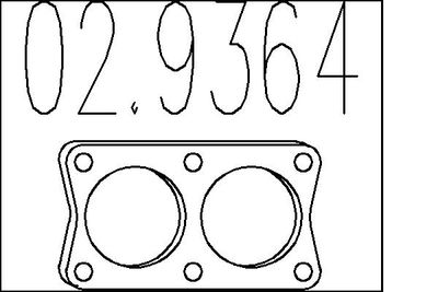 Прокладка, труба выхлопного газа MTS 02.9364 для VOLVO 480