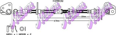 Тормозной шланг KAWE H3983Q для HONDA PRELUDE