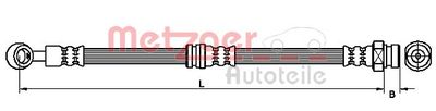 Тормозной шланг METZGER 4110410 для HYUNDAI ELANTRA