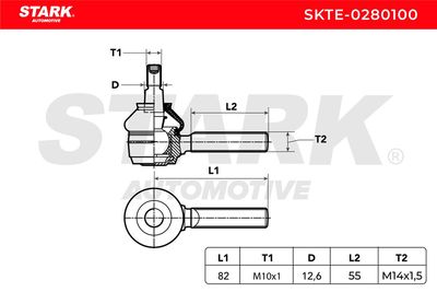 накрайник на напречна кормилна щанга STARK SKTE-0280100