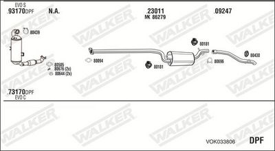 Изпускателна система WALKER VOK033806