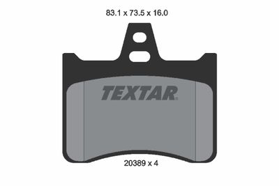 Комплект тормозных колодок, дисковый тормоз TEXTAR 2038902 для CITROËN CX