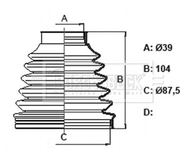 Bellow, drive shaft Borg & Beck BCB6331