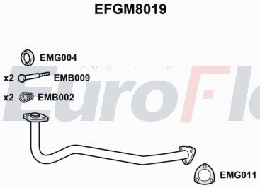 EuroFlo Exhaust Pipe EFGM8019