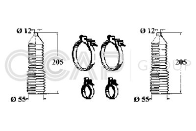OCAP 0901361 Пыльник рулевой рейки  для ALFA ROMEO 155 (Альфа-ромео 155)