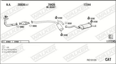Изпускателна система WALKER RE19129