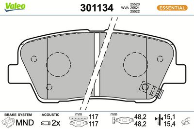 BREMSBELAGSATZ SCHEIBENBREMSE
