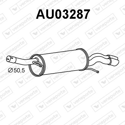 VENEPORTE AU03287 Глушитель выхлопных газов  для AUDI A6 (Ауди А6)