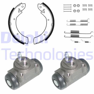 DELPHI 909 Ремкомплект барабанных колодок 