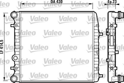 VALEO 732863 Радиатор охлаждения двигателя  для SEAT CORDOBA (Сеат Кордоба)