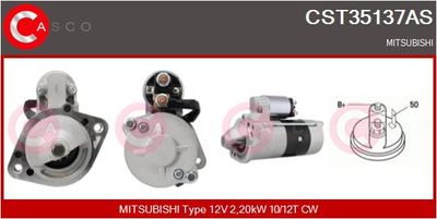 CASCO CST35137AS Стартер для MITSUBISHI L400 Автобус (PD_W, PC_W, PA_V, PB_V, PA_W)