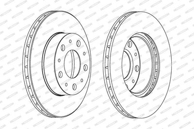 BREMSSCHEIBE FERODO DDF1171C 1