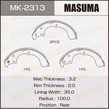 Комплект тормозных колодок MASUMA MK-2313 для TOYOTA RAUM