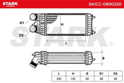 интеркулер (охладител за въздуха на турбината) STARK SKICC-0890250