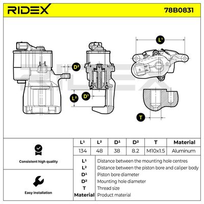 спирачен апарат RIDEX 78B0831