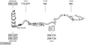 Układ wydechowy BOSAL SYS09523
