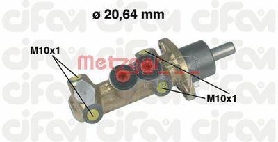 METZGER 202-044 Главный тормозной цилиндр  для FIAT PUNTO (Фиат Пунто)