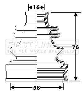 Bellow, drive shaft FIRST LINE FCB6302