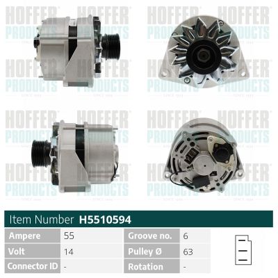 GENERATOR / ALTERNATOR HOFFER H5510594