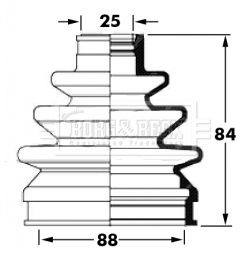 Bellow, drive shaft Borg & Beck BCB6033