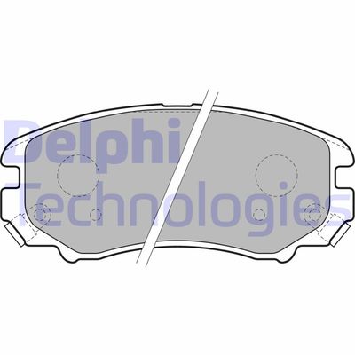 Комплект тормозных колодок, дисковый тормоз DELPHI LP1902 для KIA MAGENTIS