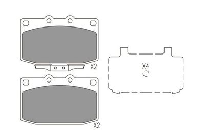 Kavo Parts Stabdžių trinkelių rinkinys, diskinis stabdys