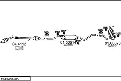 SISTEM DE ESAPAMENT MTS MERC96538A056751