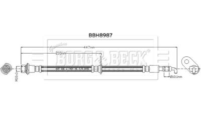 Brake Hose Borg & Beck BBH8987