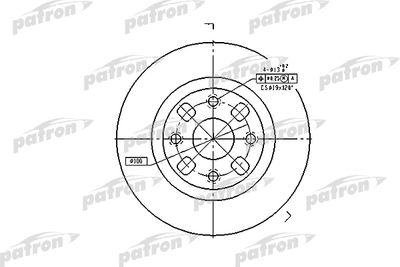 Тормозной диск PATRON PBD4119 для MAZDA 323
