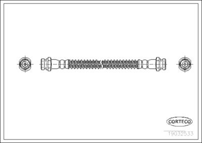 Тормозной шланг CORTECO 19032533 для HYUNDAI LANTRA