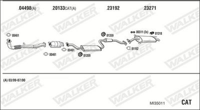 ABGASANLAGE WALKER MI35011