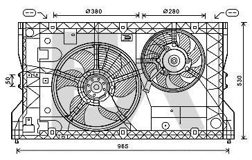 EACLIMA 33V54045 Вентилятор системы охлаждения двигателя  для NISSAN INTERSTAR (Ниссан Интерстар)
