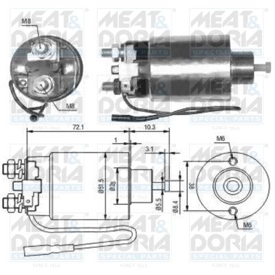 Тяговое реле, стартер MEAT & DORIA 46127 для MITSUBISHI ECLIPSE