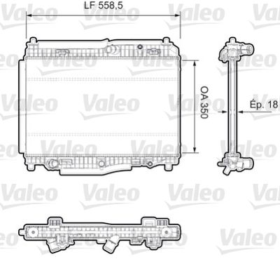 Радиатор, охлаждение двигателя VALEO 735379 для FORD FIESTA