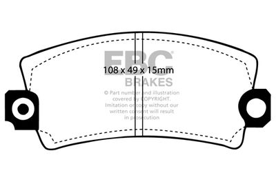 Комплект тормозных колодок, дисковый тормоз EBC Brakes DP269 для PEUGEOT 104