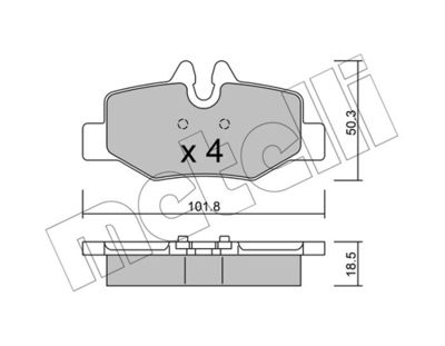 Комплект тормозных колодок, дисковый тормоз 22-0576-0