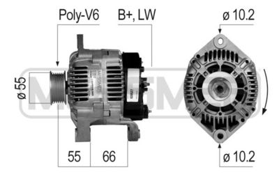 Генератор ERA 210345A для RENAULT RAPID
