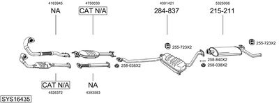 Изпускателна система BOSAL SYS16435