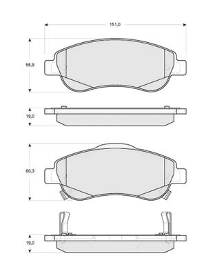 BREMSBELAGSATZ SCHEIBENBREMSE MTR MT473 0