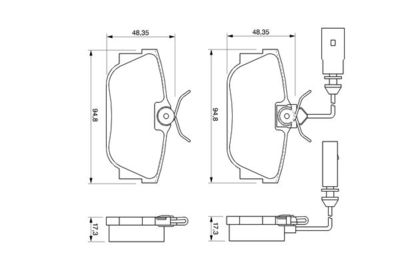 BOSCH 0 986 424 748 Комплект тормозных колодок, дисковый тормоз 
