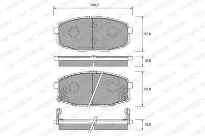 WEEN 151-2582 Тормозные колодки для KIA CEED (Киа Кеед)