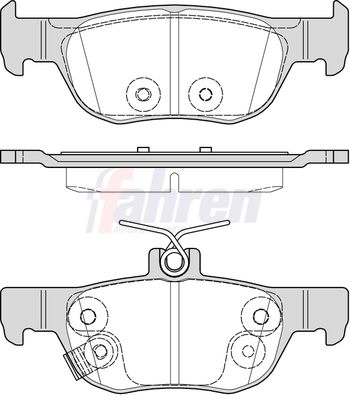 Fahren Brake Pad Set, disc brake FBP3972