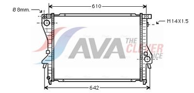 радиатор, охлаждане на двигателя AVA Clever Choice BWA2222