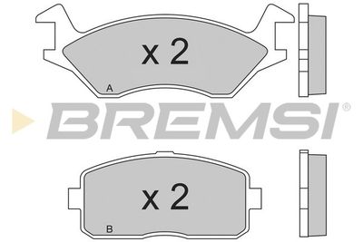 Комплект тормозных колодок, дисковый тормоз BREMSI BP2189 для TOYOTA STARLET