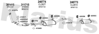 Układ wydechowy KLARIUS 210201E